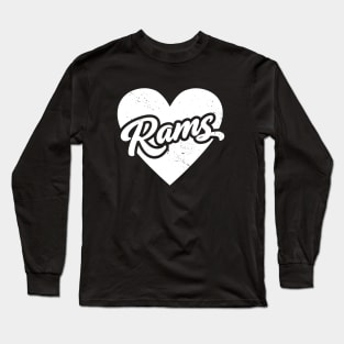 Vintage Rams School Spirit // High School Football Mascot // Go Rams Long Sleeve T-Shirt